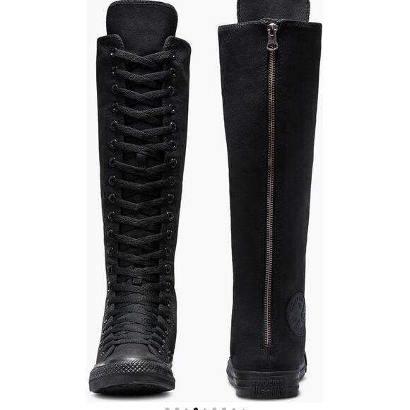 Converse Black Knee-High Sneakers - Picture 3 of 13